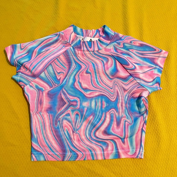 UNIF • Melt Mesh Baby Tee Crop Top XS/S - Picture 1 of 7